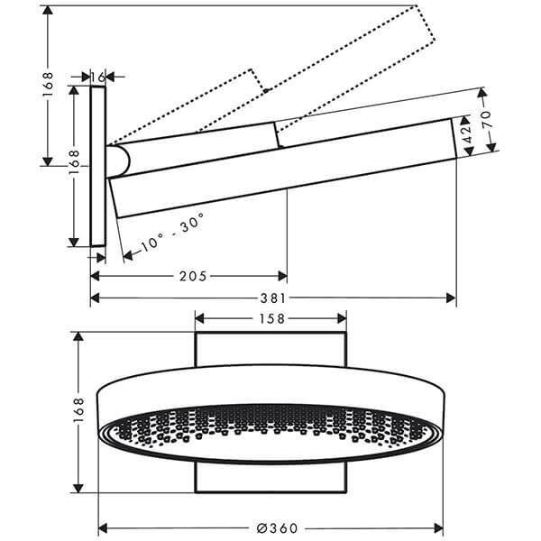 Верхний душ Rainfinity Hansgrohe 26234700